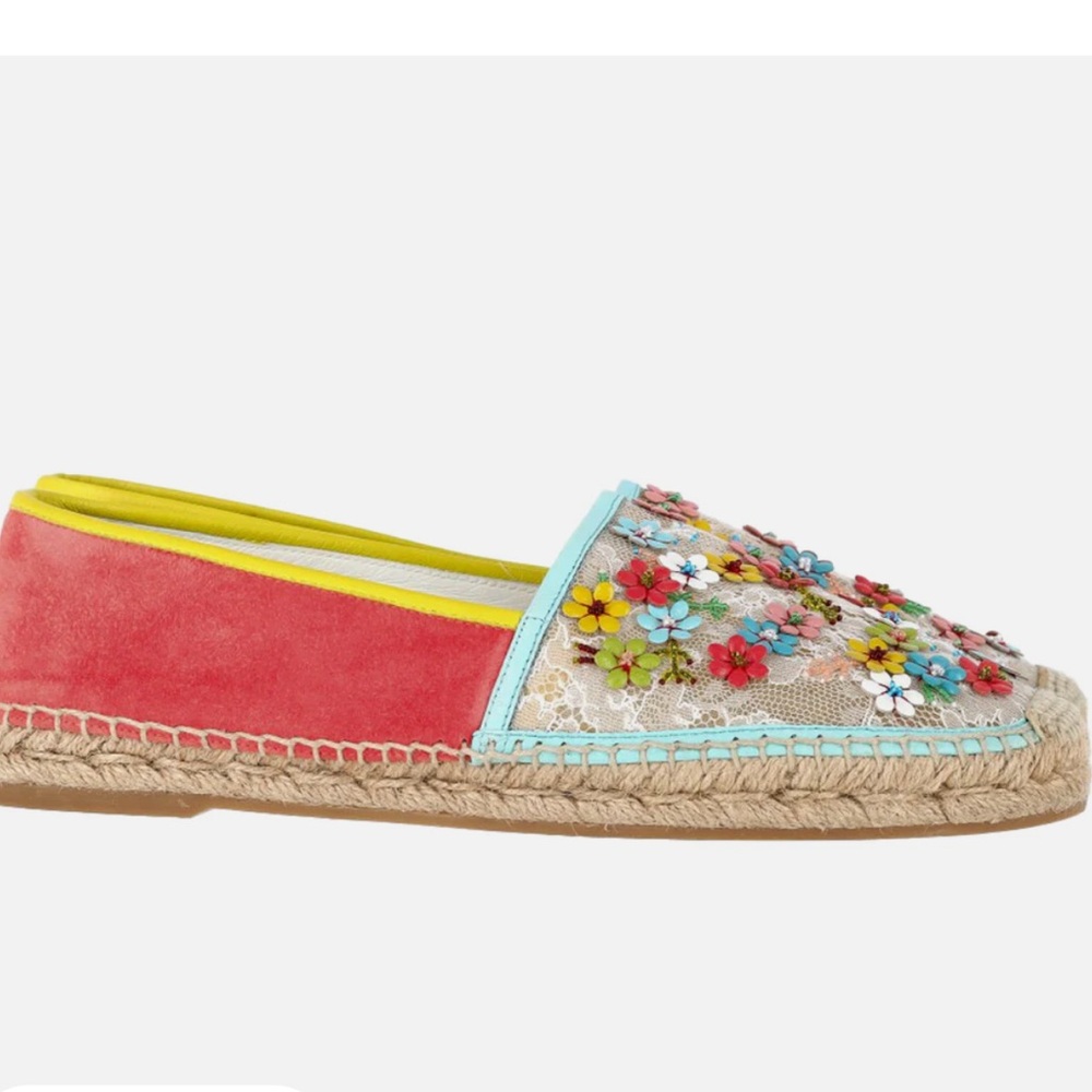 René Caovilla Colorful Floral Espadrilles